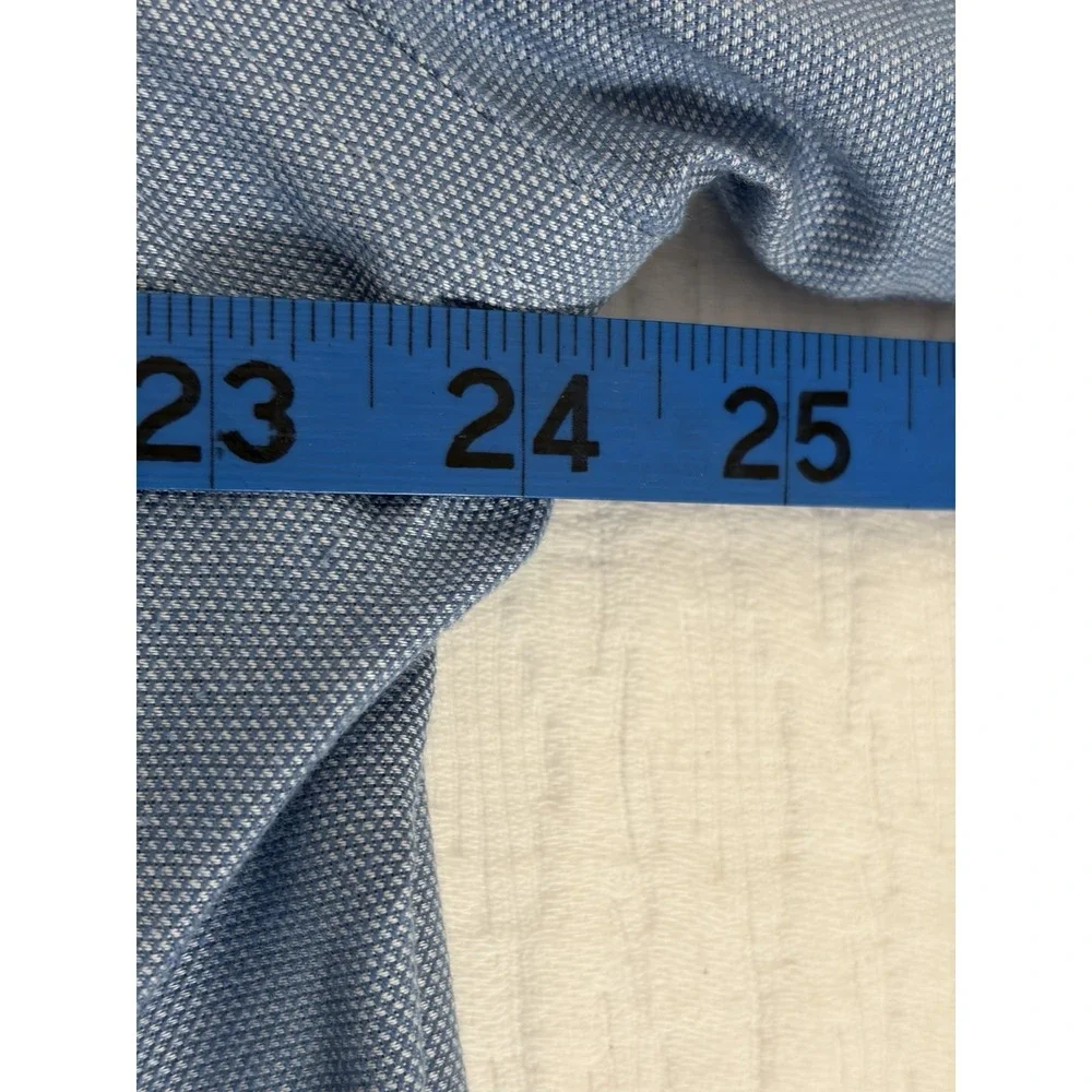 Banana Republic Men's Button-Down Dress Shirt, No Iron, Size Large Blue
